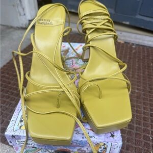 Jeffrey Campbell primadonna chartreuse Strappy Sandals